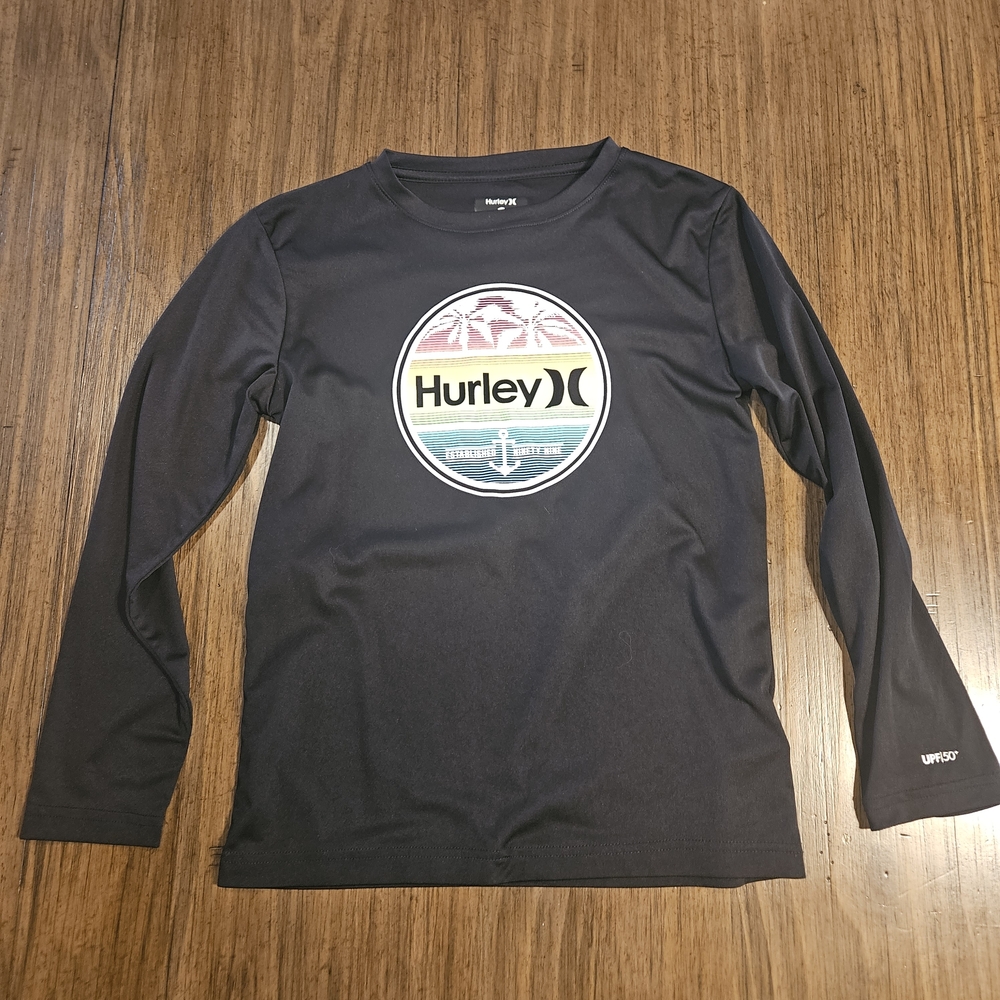 Hurley Black Rashguard with Multicolor Logo